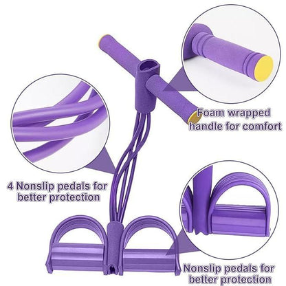 Yoga Pedal Puller Resistance Band – Multifunctional Fitness Equipment for Home Workout, Body Toning, and Weight Loss | Elastic Sit-Up Exercise Rope for Men & Women