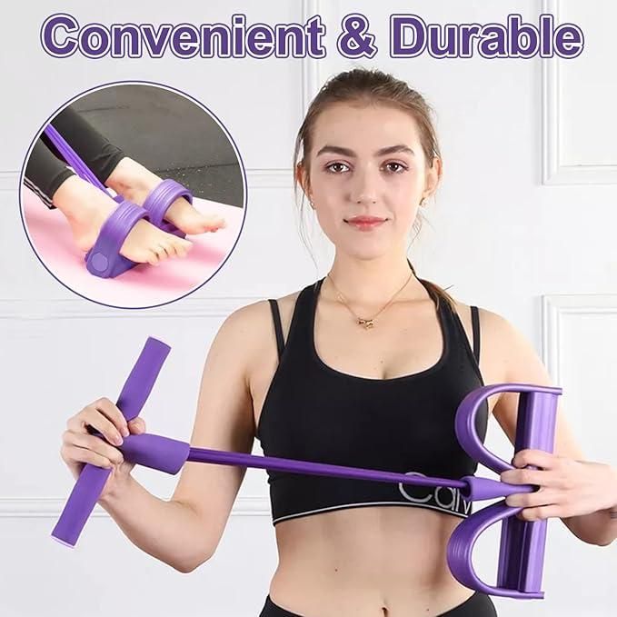 Yoga Pedal Puller Resistance Band – Multifunctional Fitness Equipment for Home Workout, Body Toning, and Weight Loss | Elastic Sit-Up Exercise Rope for Men & Women