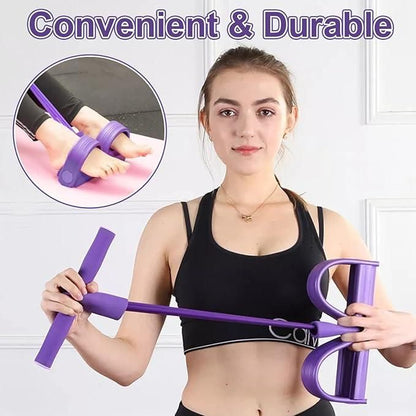 Yoga Pedal Puller Resistance Band – Multifunctional Fitness Equipment for Home Workout, Body Toning, and Weight Loss | Elastic Sit-Up Exercise Rope for Men & Women
