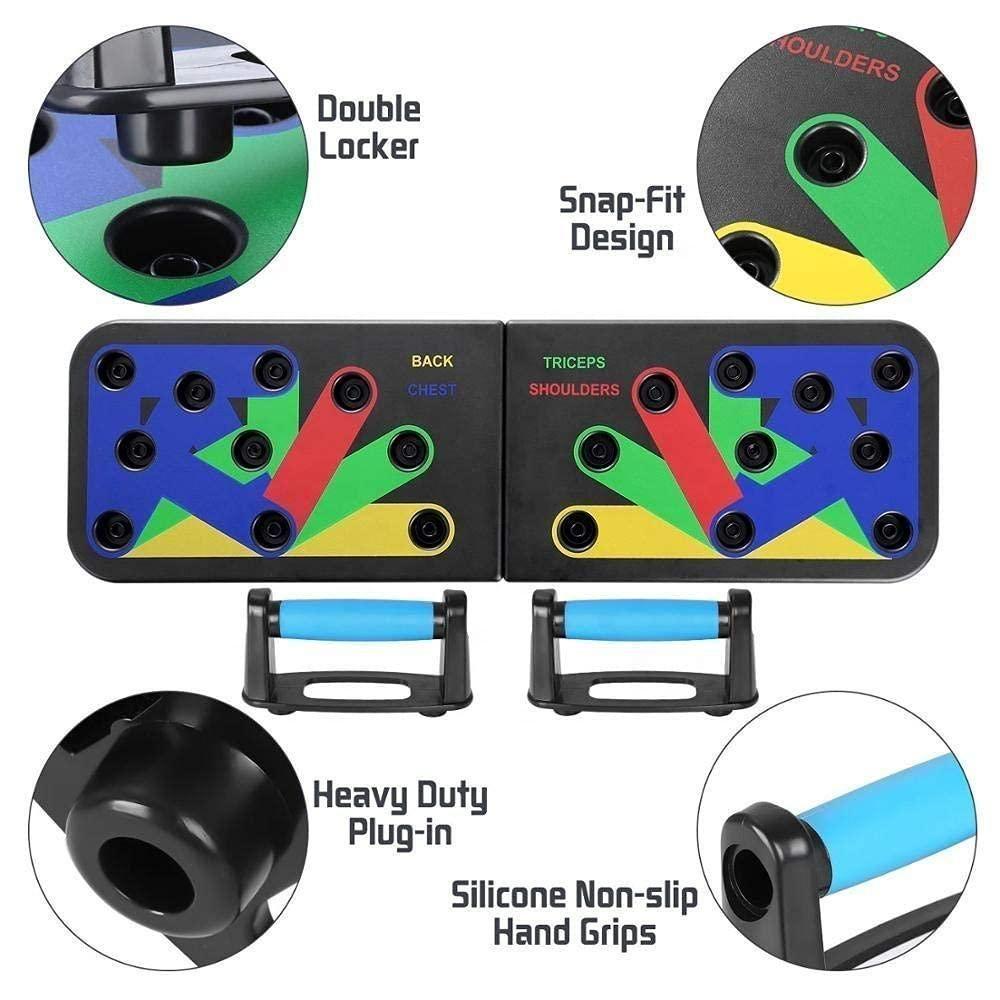 14 in 1 Board Push-up Bar,  Piece of Plastic Pushup Bar & Strong Grip Handle , Material: ABS Plastic, Type: Gym