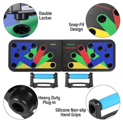 14 in 1 Board Push-up Bar,  Piece of Plastic Pushup Bar & Strong Grip Handle , Material: ABS Plastic, Type: Gym